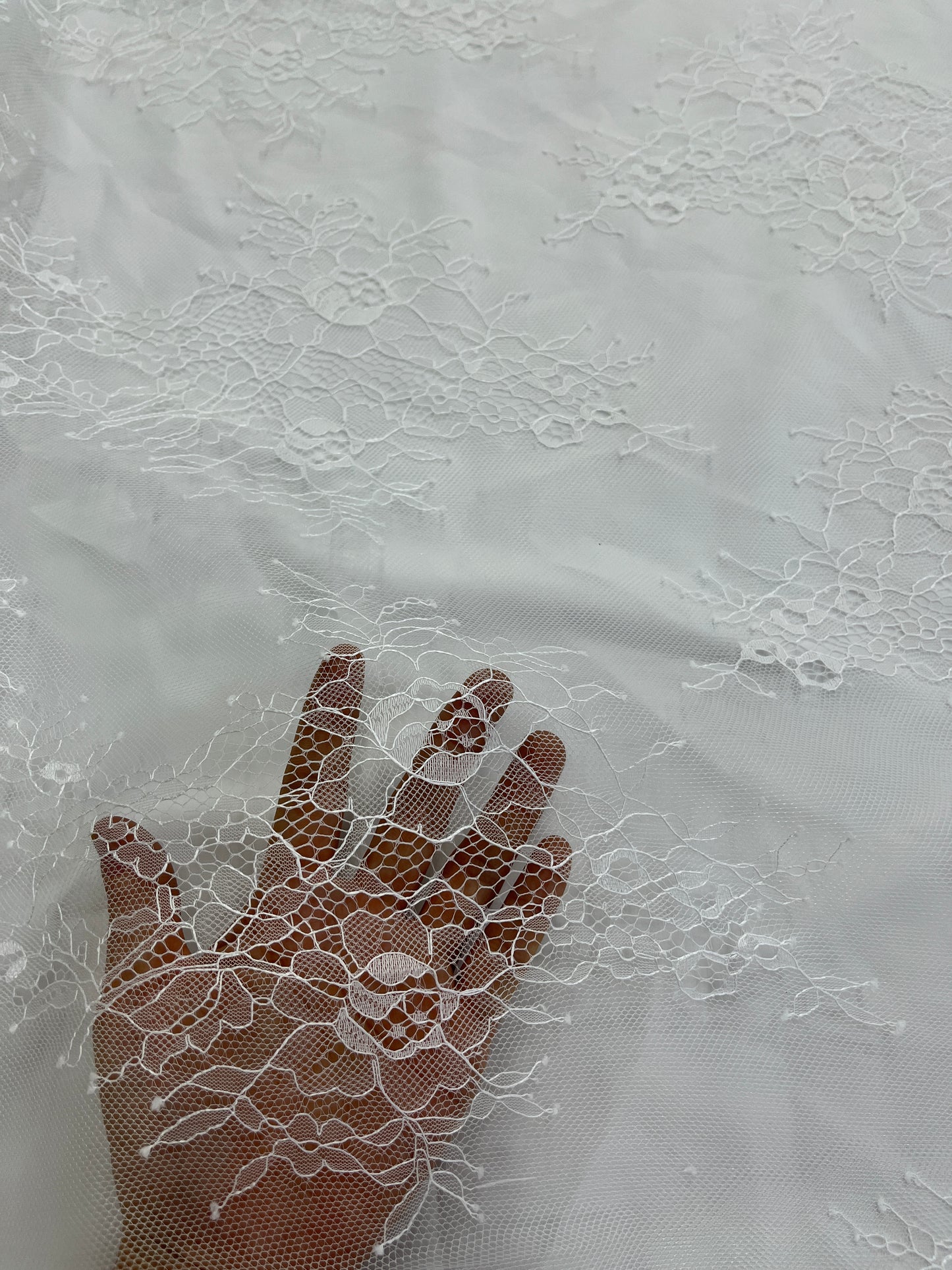 Lace used as a base for clothing