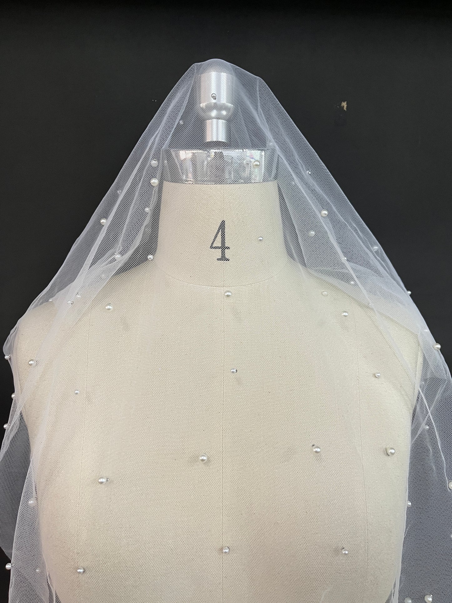 Pearl tulle for veil