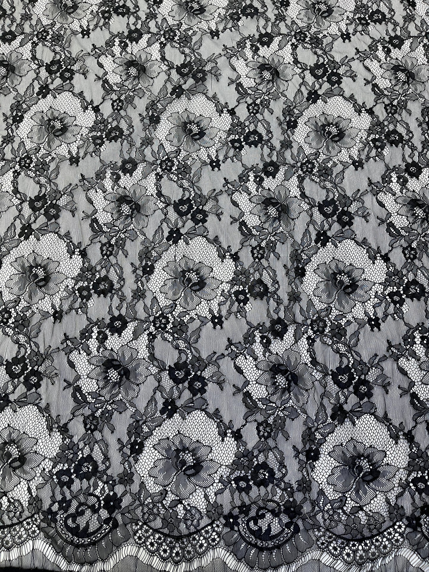 Black Underlay lace