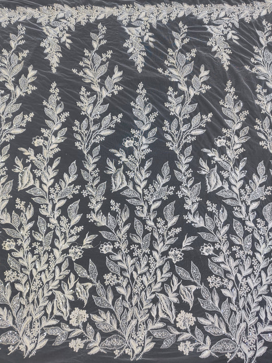 white bead lace