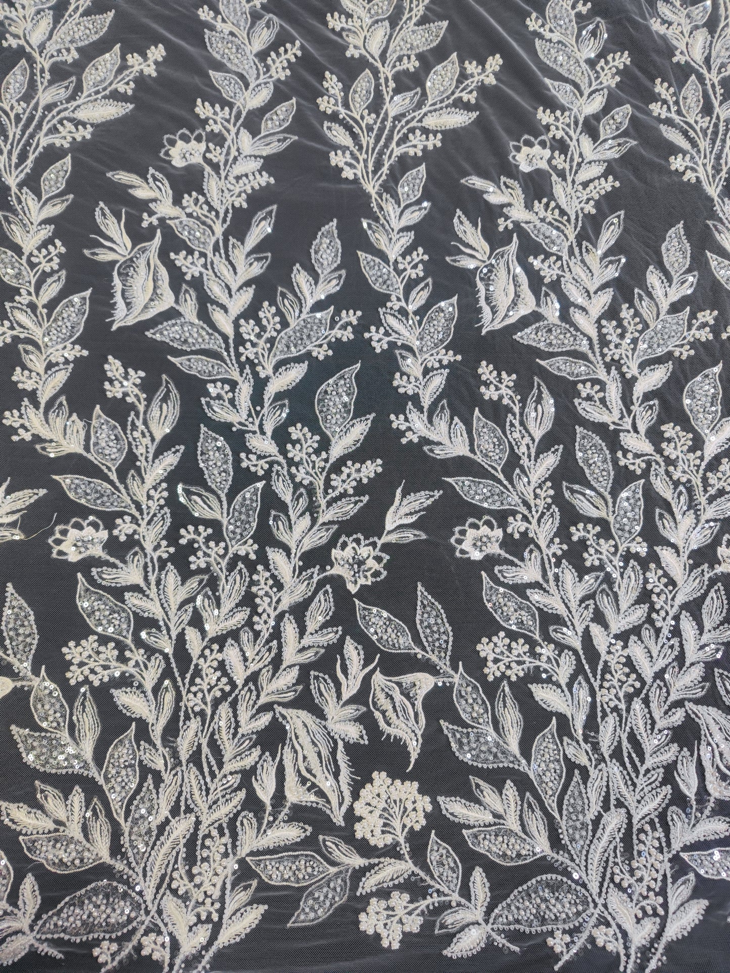 white bead lace